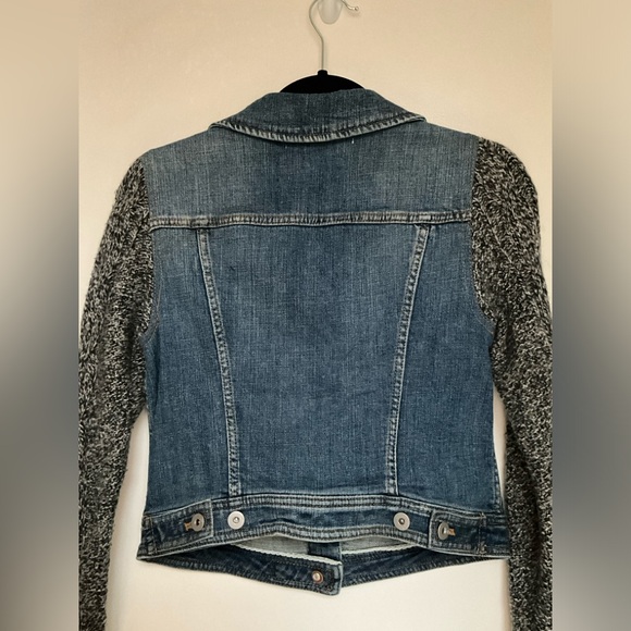 ANTHROPOLOGIE Pilcro and the Letterpress Sweater~Sleeved Denim Jacket Size Small - Picture 10 of 12